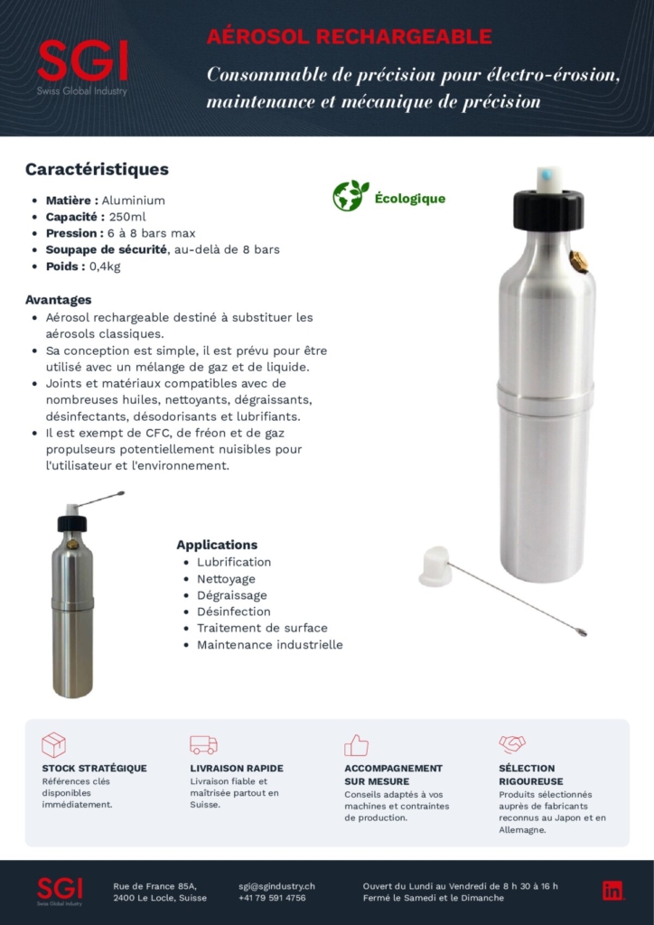 Aérosol rechargeable